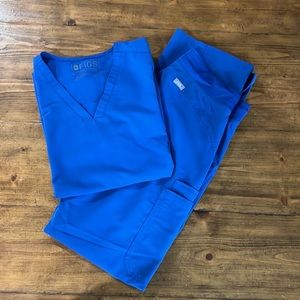 Figs Scrubs SET Casma S and Kade S Tall  Royal Blue